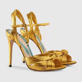Simple One-Line Buckle Fish Mouth High Heels